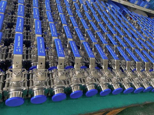 ราคาดี วาล์วบอลสุขาภิบาล 3 ชิ้น 2 ทาง Tri Clamp, 304, ไส้ PTFE หุ้มทั้งหมด, ติดตั้งสูง ออนไลน์