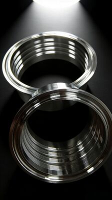 ข้อต่อยูเนี่ยนเกลียวสแตนเลสแบบสุขอนามัย วัสดุ Food-Grade 304/316L ผิวสำเร็จ Ra ≤ 0.8µm และเป็นไปตามมาตรฐาน DIN 11851